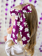 Large Long Tail Bow - Sugar Plum Floral